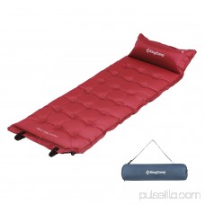 KingCamp Camping Self-Inflating Pad,Sleeping Mat with Attached Inflatable Pillow,Water Repellent Coating, Quick Flow ABS Value, Firm Ultralight Comfortable for Outdoor 566325981